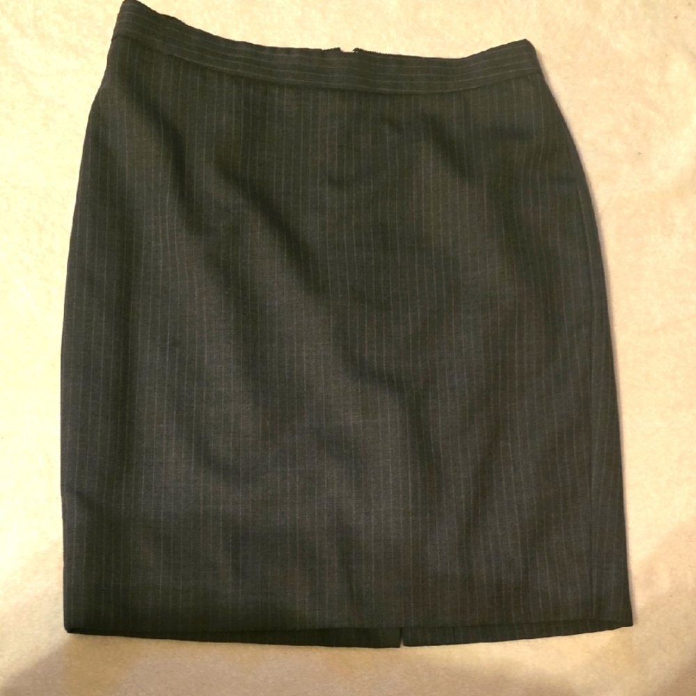J. Crew Gray Ribbed Mini Pencil Skirt